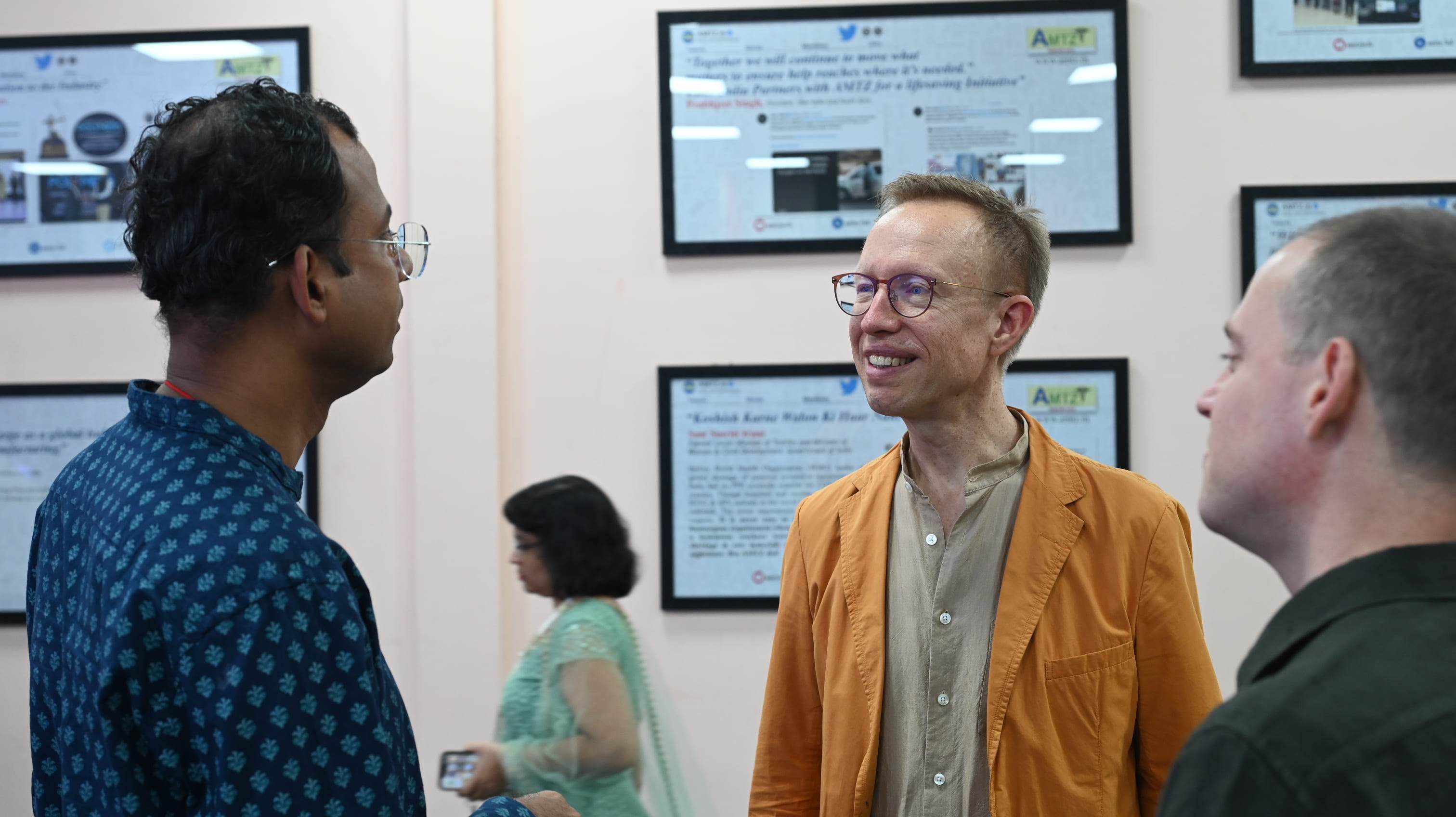 Professor Teun Zuiderent-Jerak from Vrije Universiteit, Amsterdam with Dr Jitendra Sharma at AMTZ Health Care Medical Technology in India