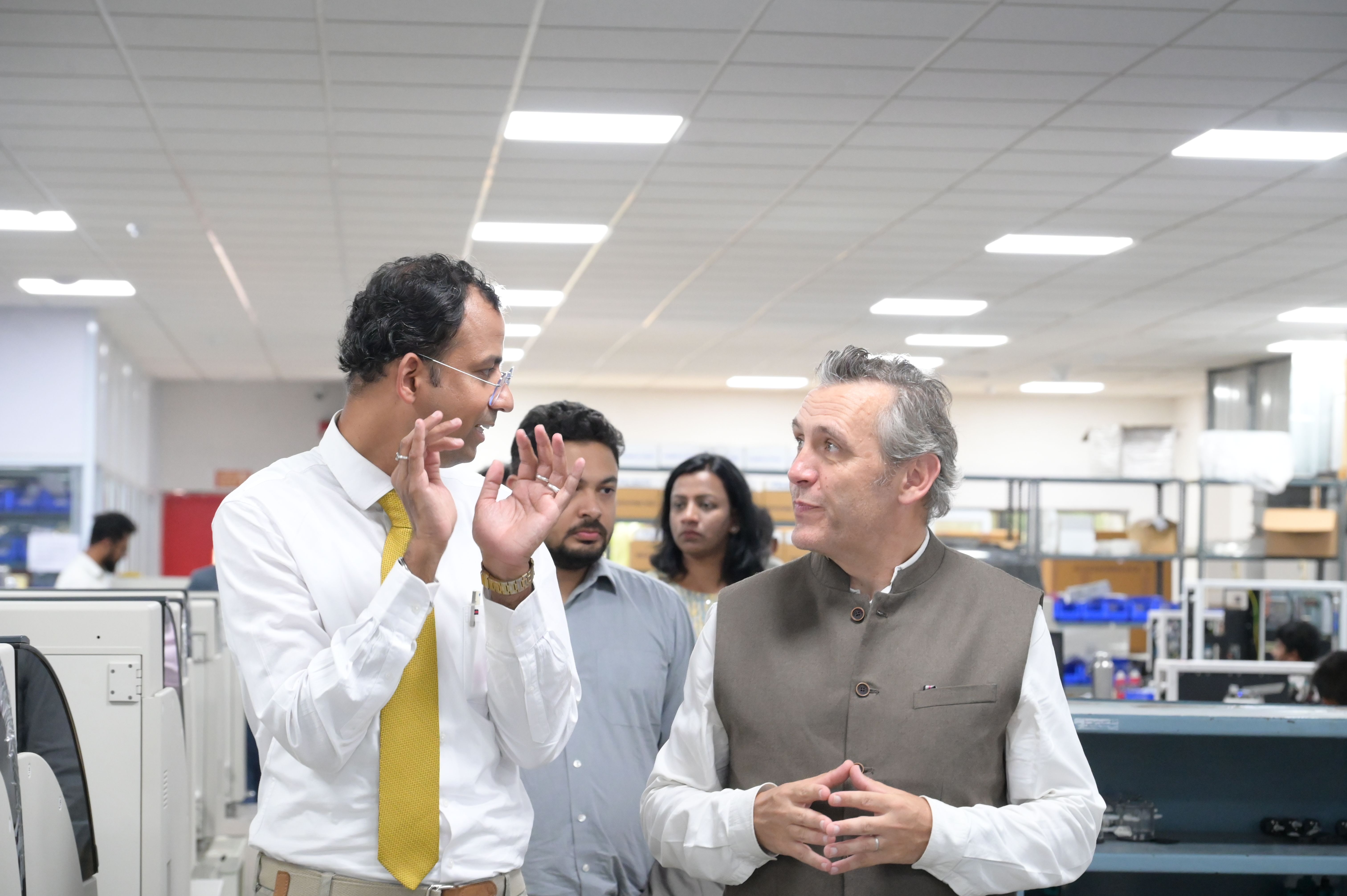 Dr. Jitendra Sharma, CEO-MD of AMTZ, met with the British Deputy High Commissioner at AMTZ to discuss healthcare technology and medical technology in India