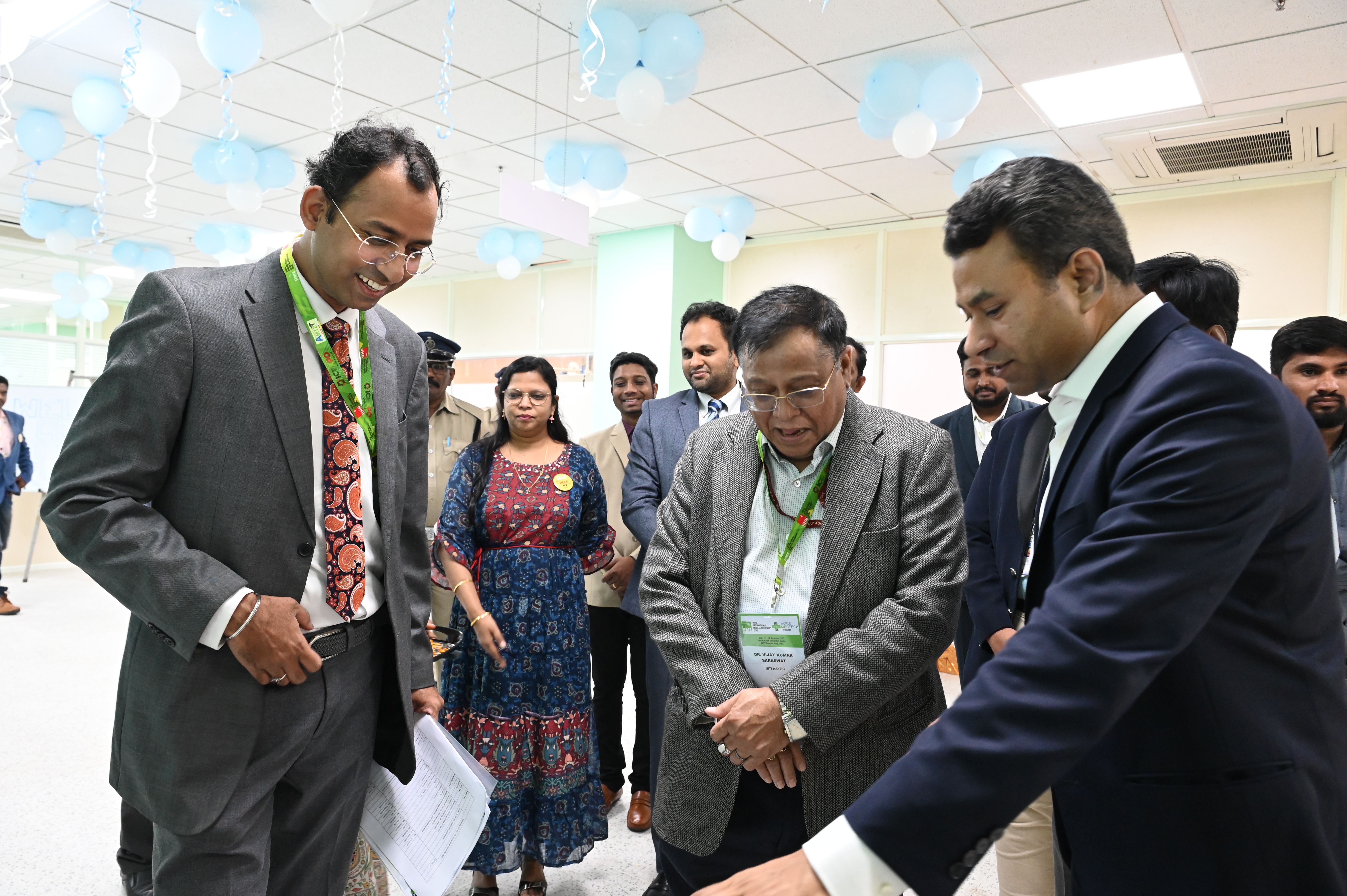 Dr. V.K. Saraswat, a Member of NITI Aayog, Government of India, collaborates with Dr. Jitendra Sharma of AMTZ to advance medical and healthcare technology in India
