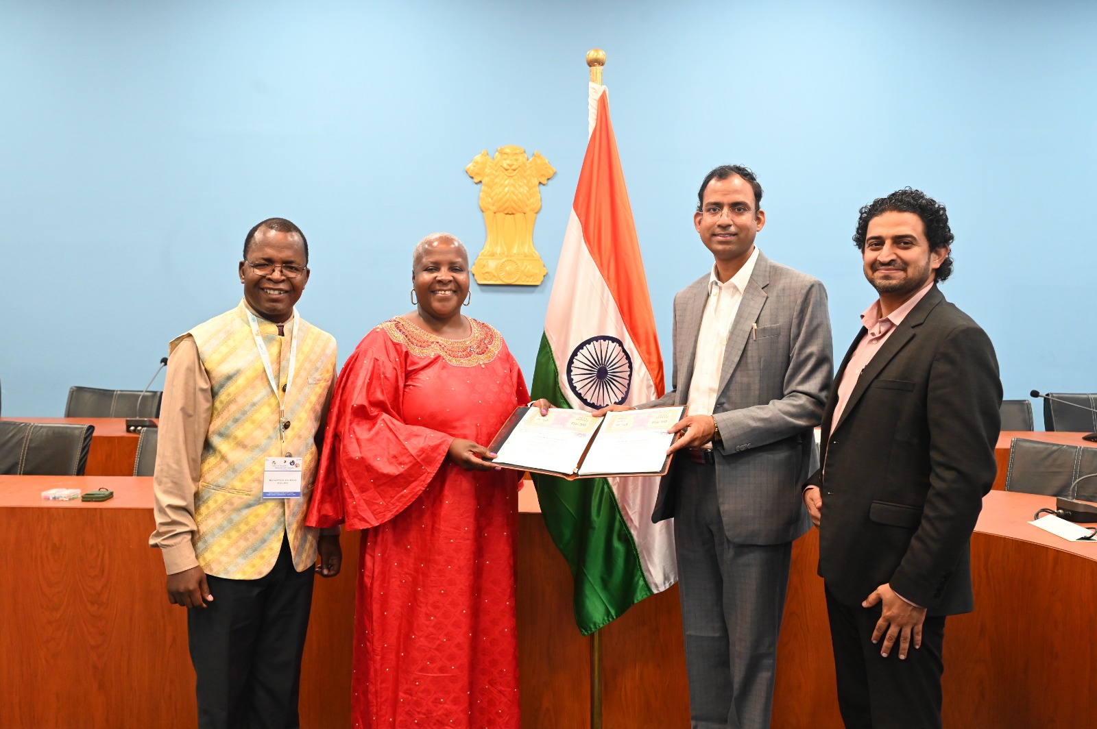 Health Minister of Malawi, Hon. Khumbize Chiponda, visits Jitendra Sharma, MD & Founder CEO of AMTZ, to discuss Health Care Technology and Medical Technology in India