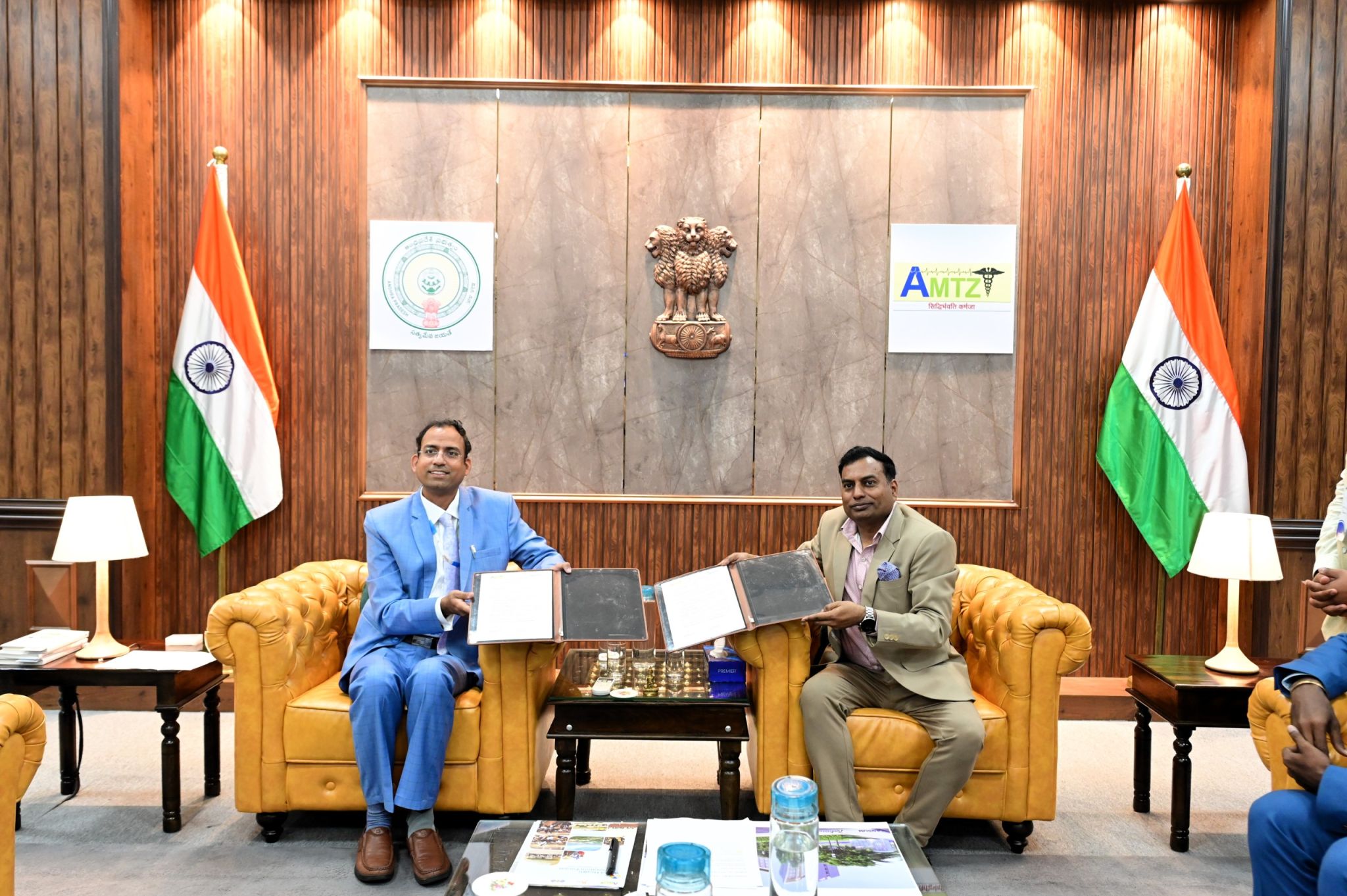 Dr. Jitendra Sharma, MD and Founder CEO of AMTZ, signs MoU with Medgate Today to enhance healthcare communication and innovation